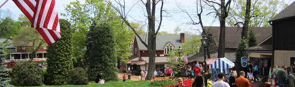 Peddler's Village is a 42-acre, outdoor shopping mall featuring 65 retail shops and merchants, 3 restaurants, a 71 room hotel and a Family Entertainment Center. in the Lehigh Valley, PA area