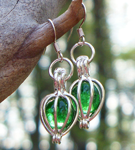Recycled Glass Earrings